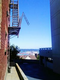 View of city against blue sky