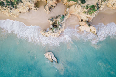 High angle view of sea