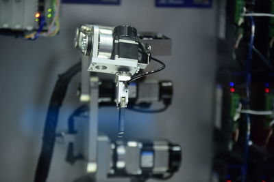 Close-up of camera machine