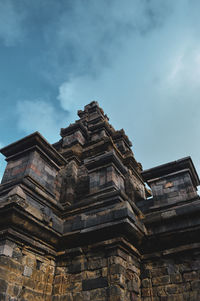 Low angle view of old building against sky