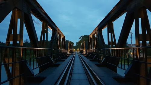 Railway bridge against sky