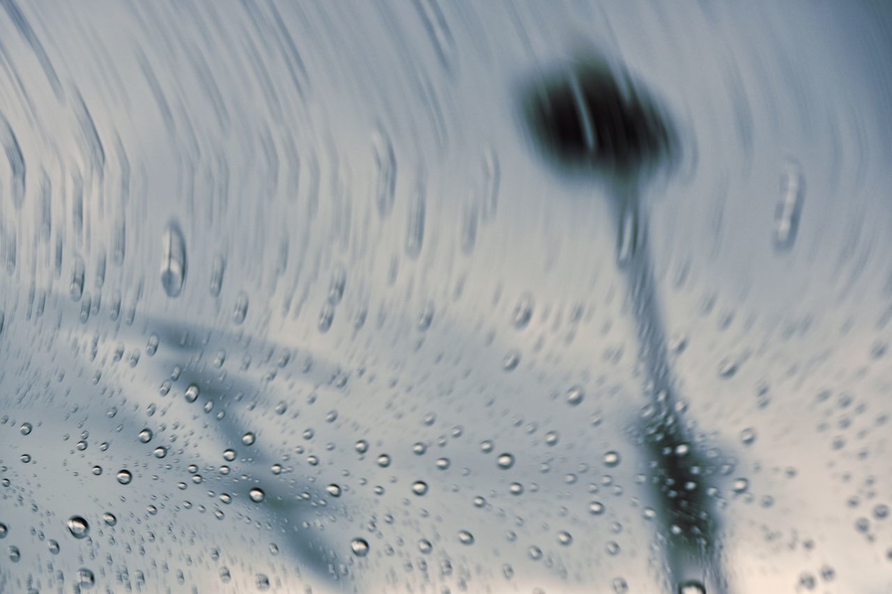 CLOSE-UP OF WET GLASS WINDOW