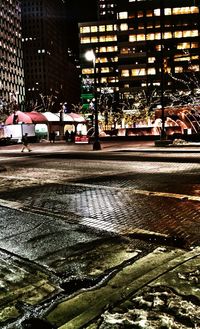 City street at night