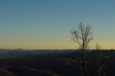 Scenic view of landscape against clear sky