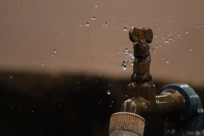 Close-up of faucet