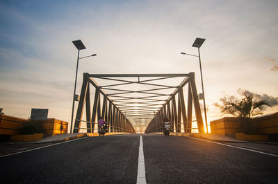 Road against sky during sunset