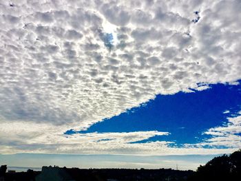 Low angle view of cloudy sky