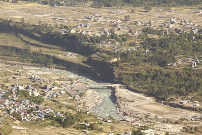 High angle view of landscape