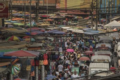 Group of people in market