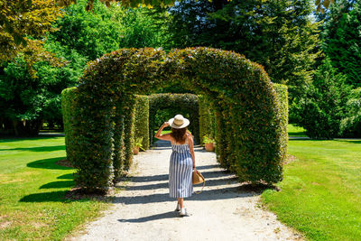 Woman walking in park