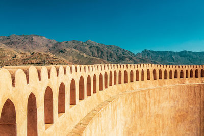 Fortress of nizwa in the oasis city of oman.
