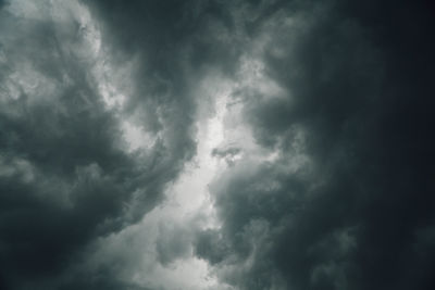 Low angle view of storm clouds in sky