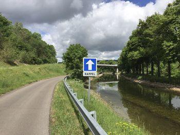 Different stages of spring on the burgundy canal near dijon, france