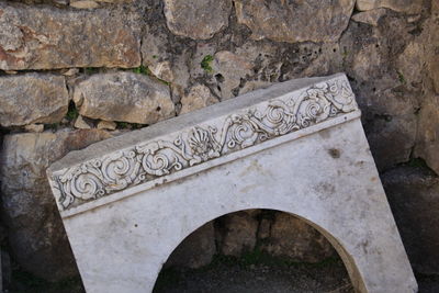 Close-up of stone wall