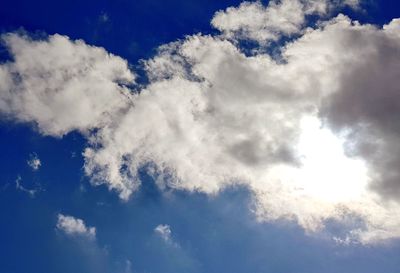 Low angle view of clouds in sky