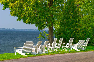 Adirondack chairs in isle lamotte, vt. lake champlain islands