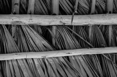 Full frame shot of thatched roof