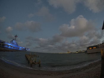Panoramic view of beach against sky