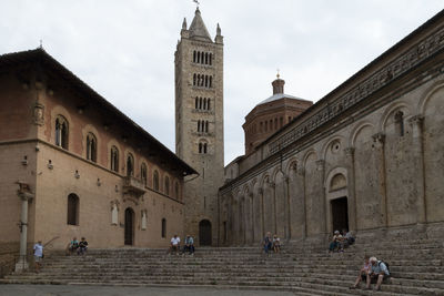 Group of people in front of building