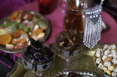 Close-up of food on table