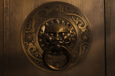 Close-up of door handle