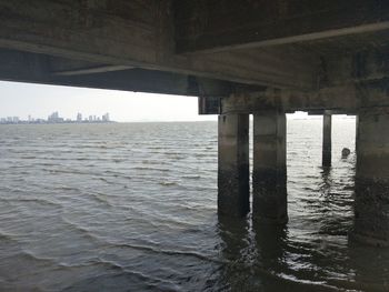 View of bridge over sea