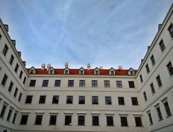 Low angle view of buildings against sky