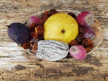 Close-up of fruits on table