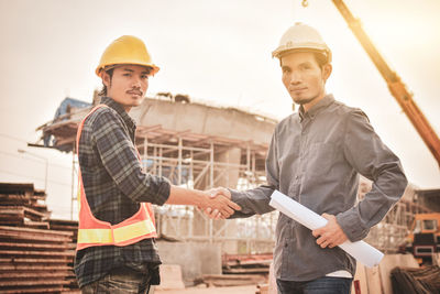 Man working at construction site