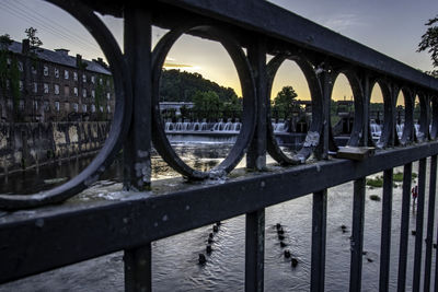 Bridge over river in city