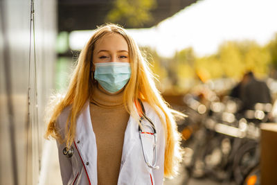 Portrait of doctor wearing mask