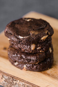 Close-up of cookies on table