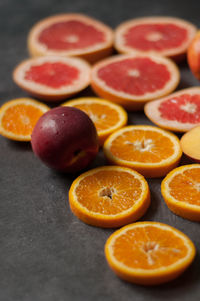 Close-up of fruits on table