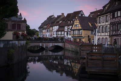 Reflection of buildings in water