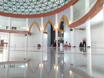 View of swimming pool in building