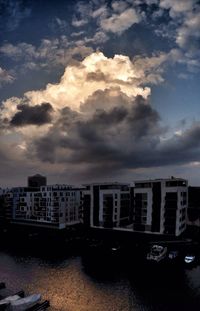 Cloudy sky over city