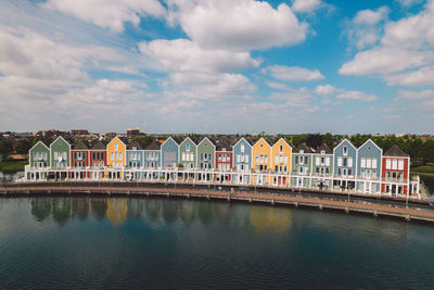 Bridge over river against sky