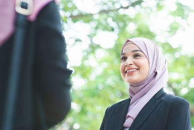 Portrait of a smiling young woman
