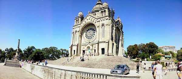 View of church against blue sky