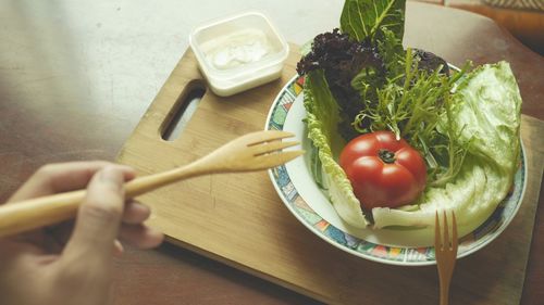 Close-up of food in plate