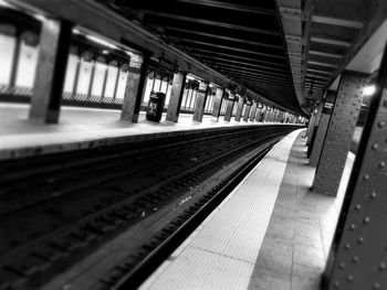 Train at railroad station platform