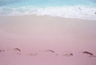 High angle view of beach