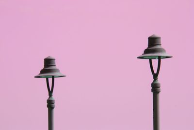 Low angle view of illuminated street light