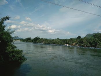 Scenic view of river against sky