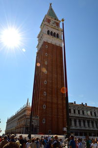 Low angle view of tourists