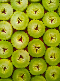 Full frame shot of chopped green beans