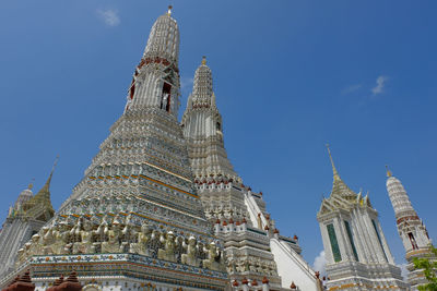 Low angle view of temple building against sky