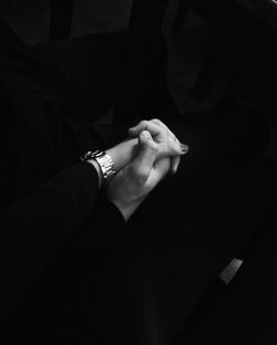 Close-up of hand holding hands