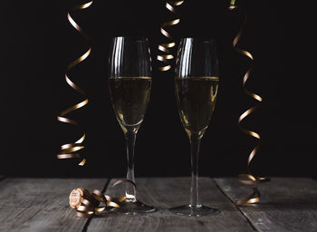 Close-up of wine glass on table