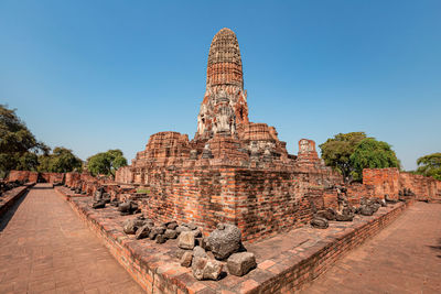View of temple against clear sky